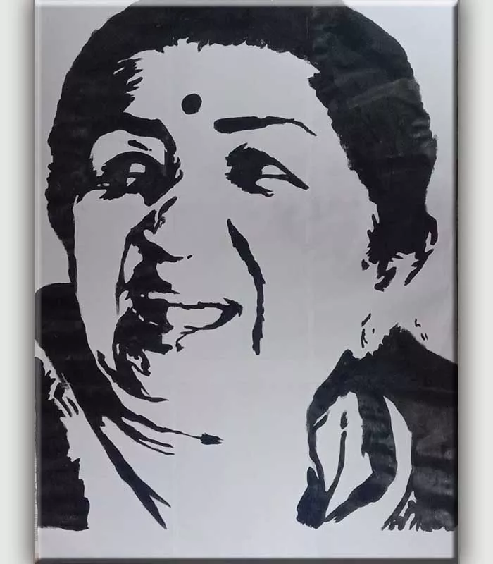 RIP-QUEEN OF MElODY LATA MANGESHKAR coloring page | Celebrity art drawings,  Easy drawings sketches, Art drawings sketches simple
